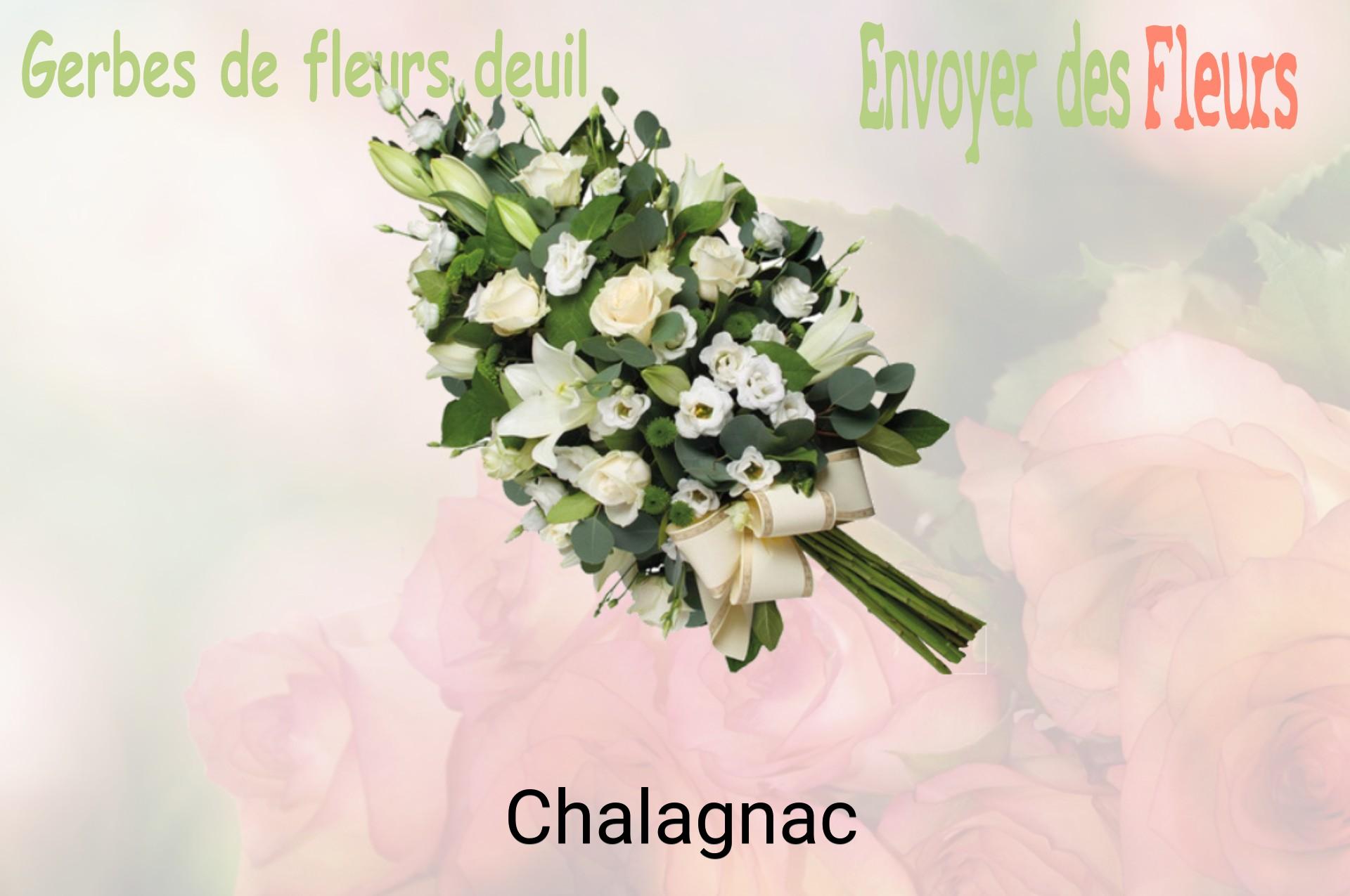 Gerbe de fleurs de deuil livrée à Chalagnac
